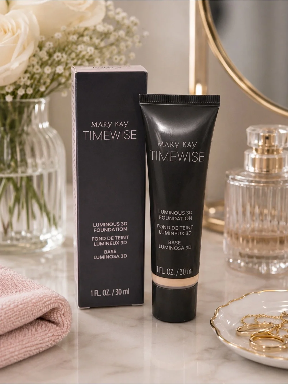 Mary Kay TimeWise Luminous 3D Foundation | Ivory | Medium–Full Coverage | 1 oz